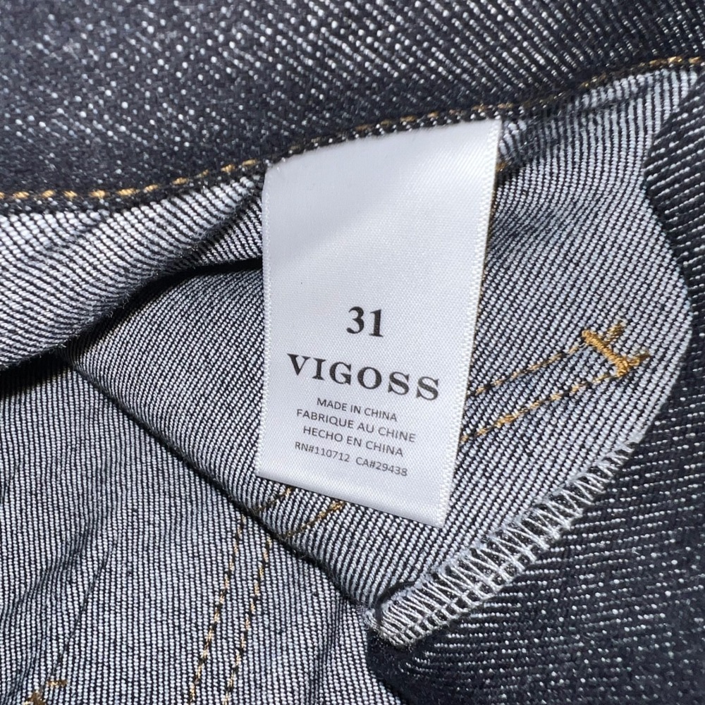 Vigoss Trouser Wide Leg Jeans Dark Wash Indigo Patch Pockets 12 VC-P03172A - Picture 5 of 12